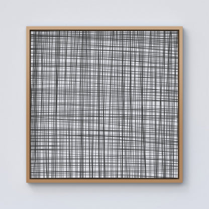 Monochrome Pencil Scribble Framed Canvas