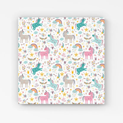 Unicorn And Rainbows Canvas