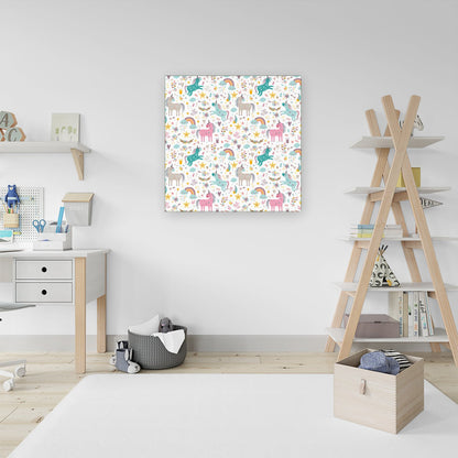 Unicorn And Rainbows Canvas
