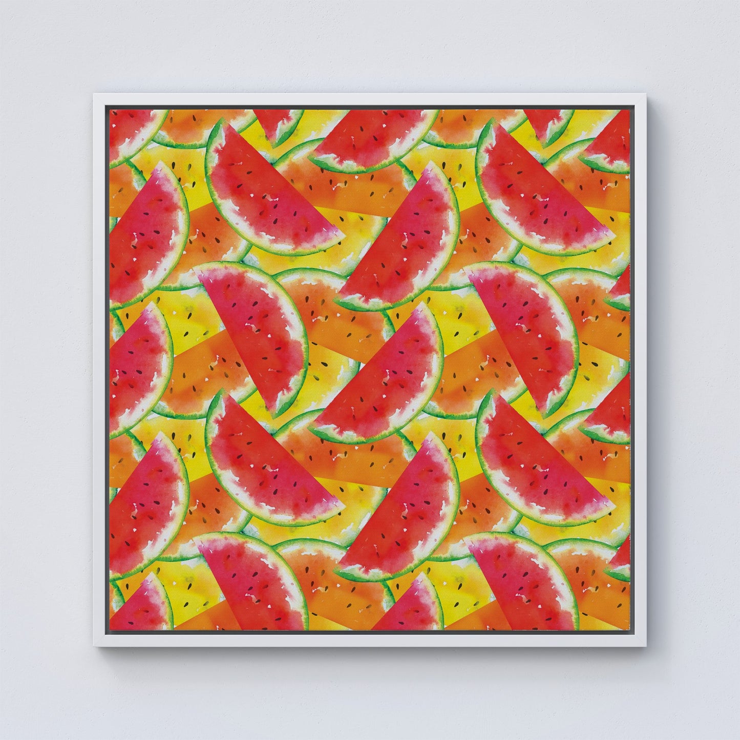 Melon Print Framed Canvas