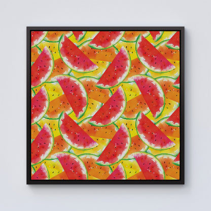 Melon Print Framed Canvas