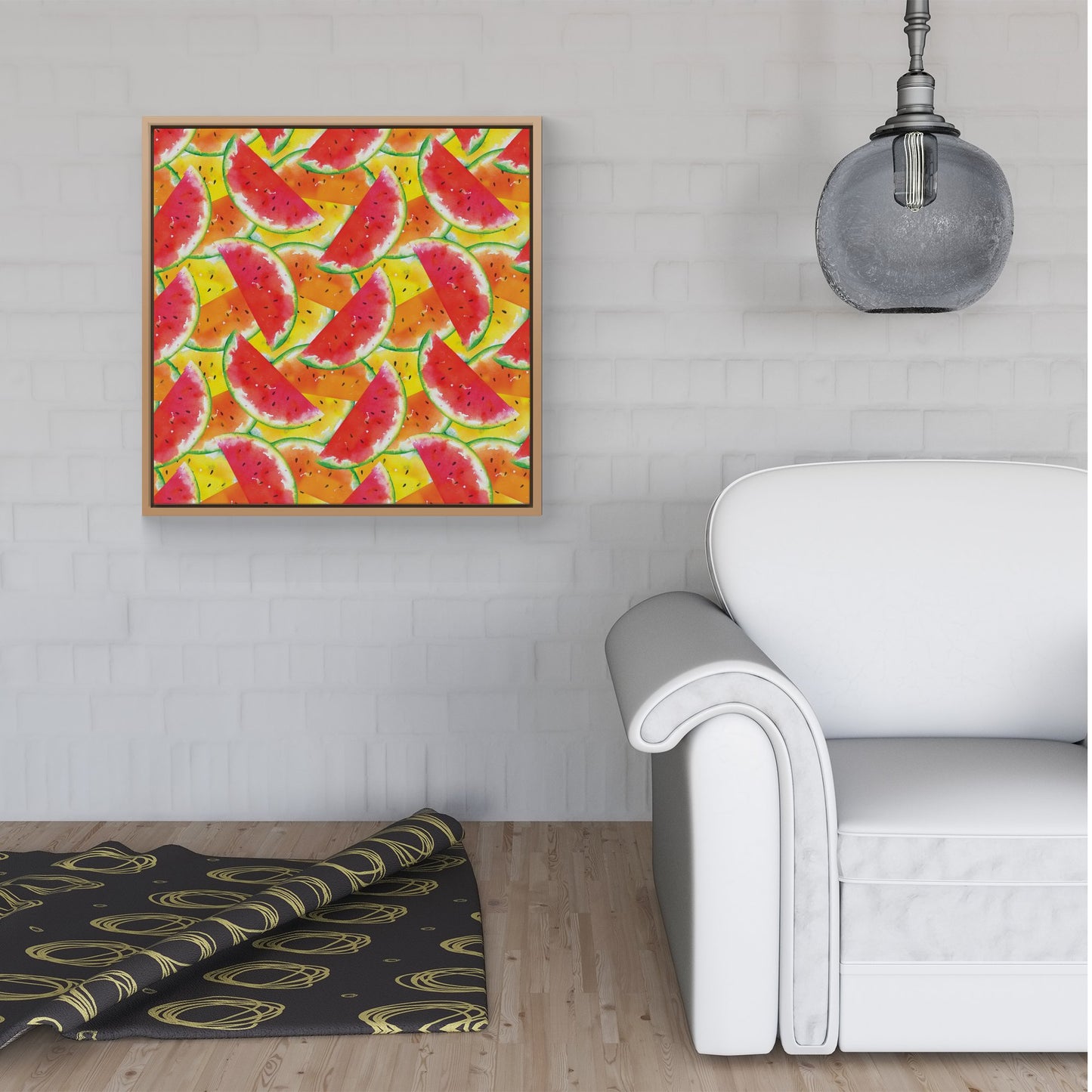 Melon Print Framed Canvas