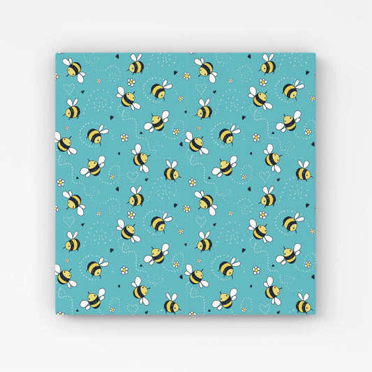 Hand Drawn Busy Bees Canvas