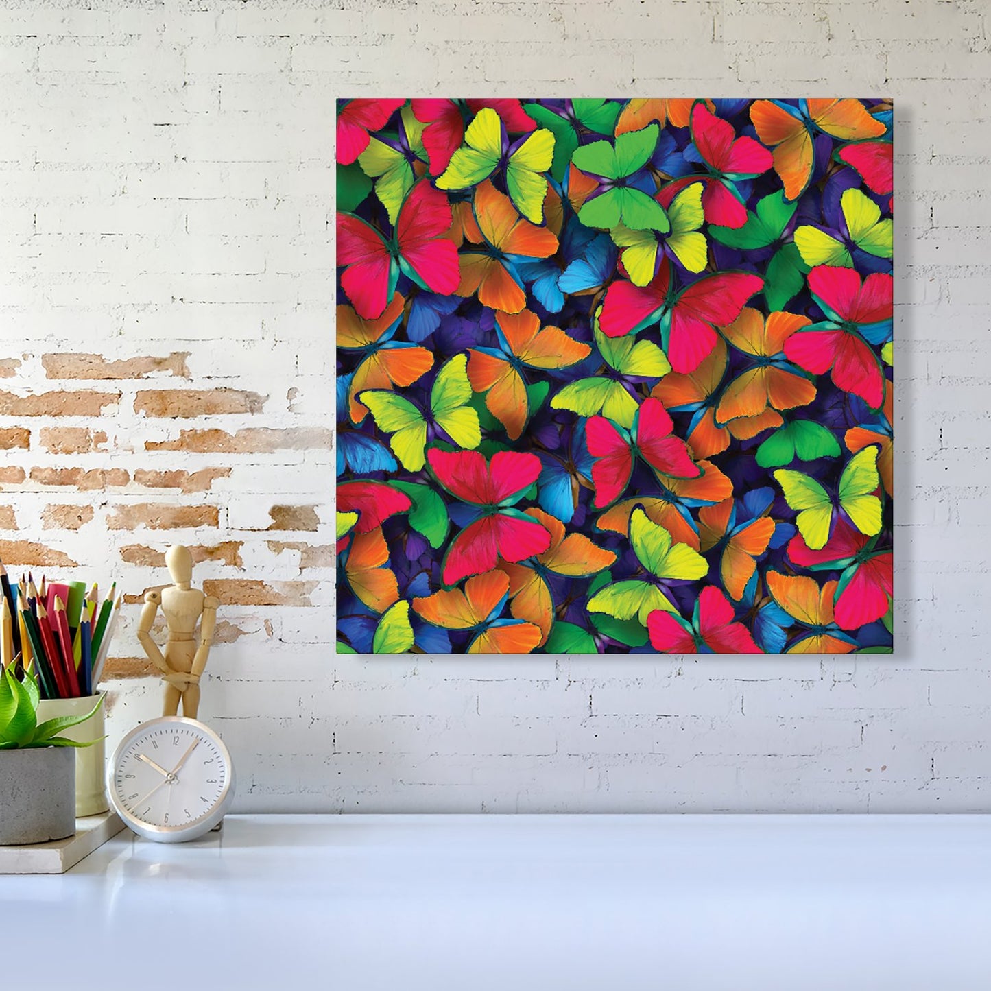 Rainbow Butterflies Canvas