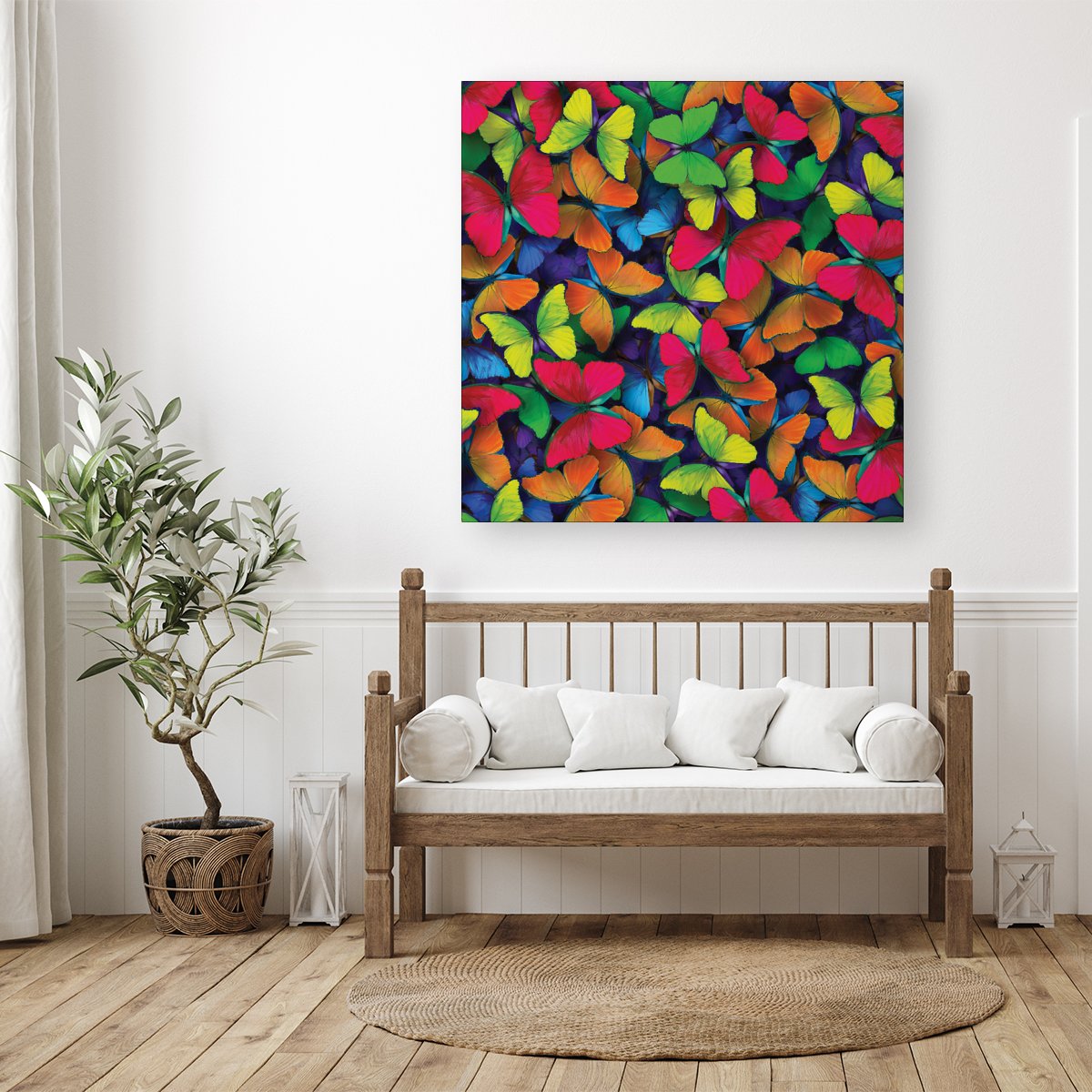 Rainbow Butterflies Canvas