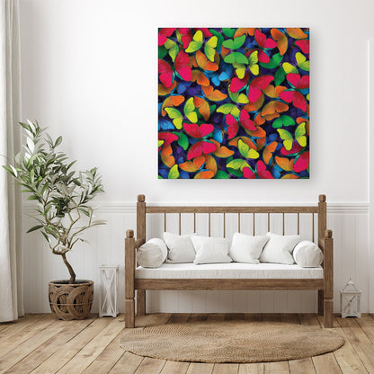 Rainbow Butterflies Canvas