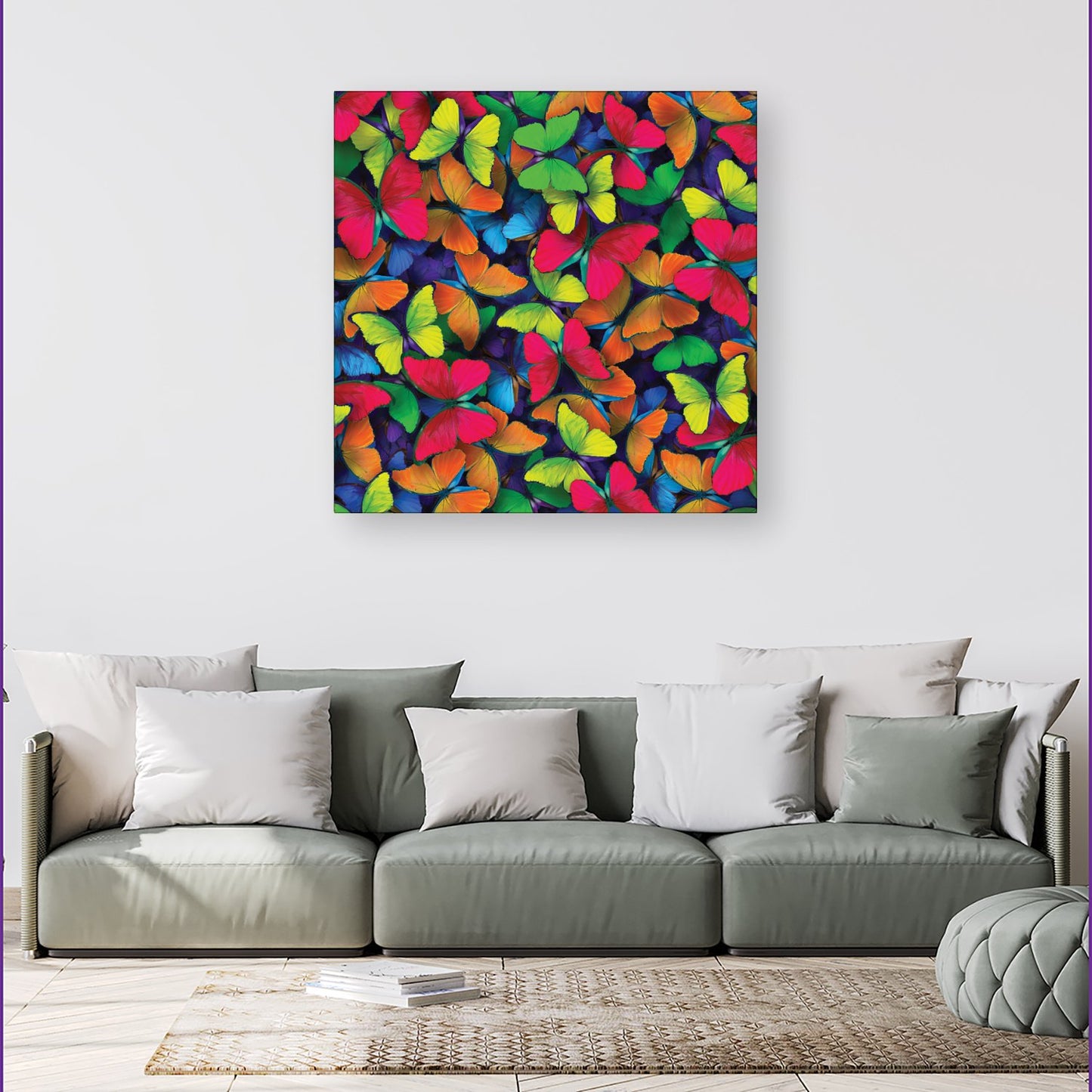 Rainbow Butterflies Canvas