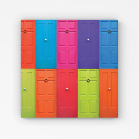 Colourful English Doors Canvas