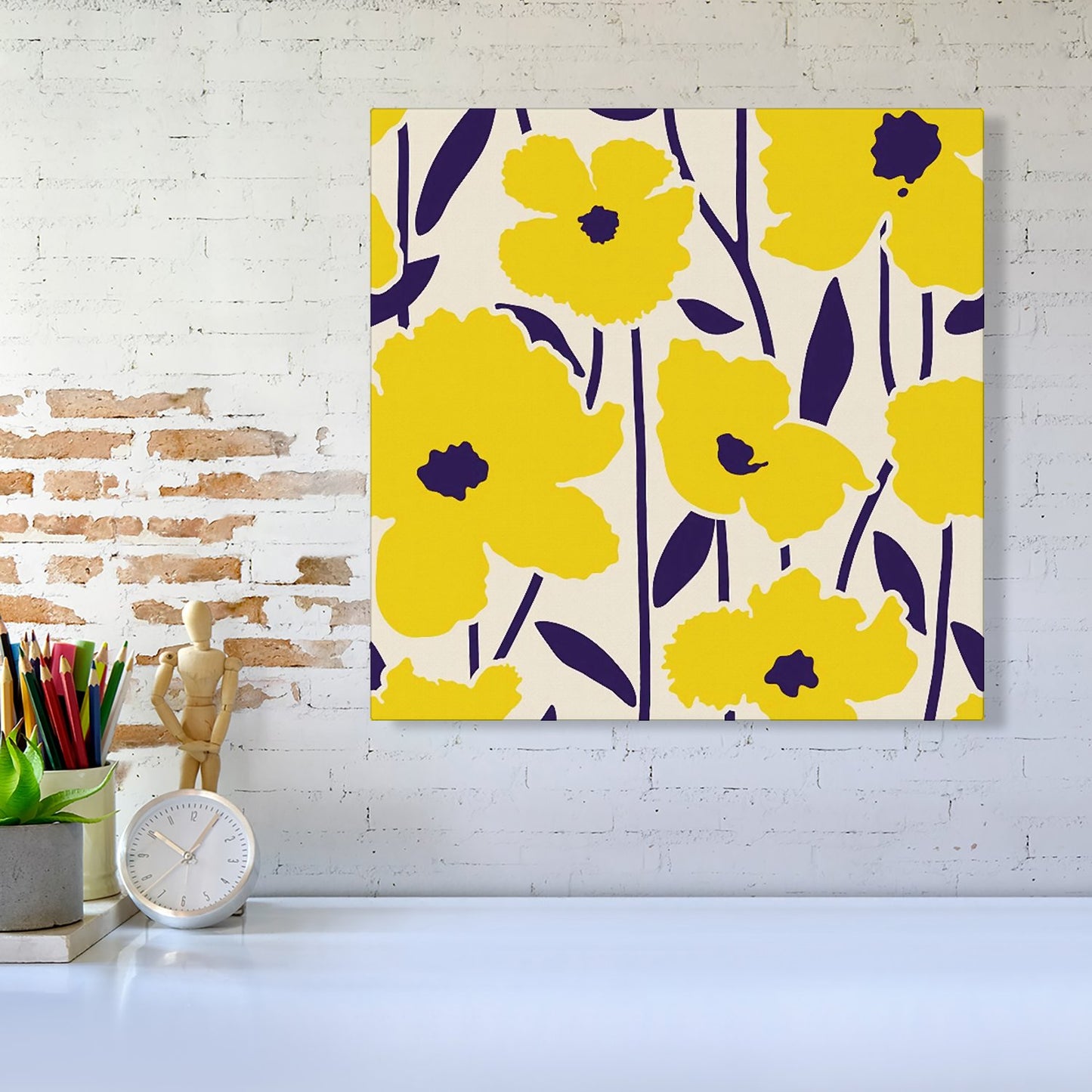 Vintage Tropical Flowers Canvas