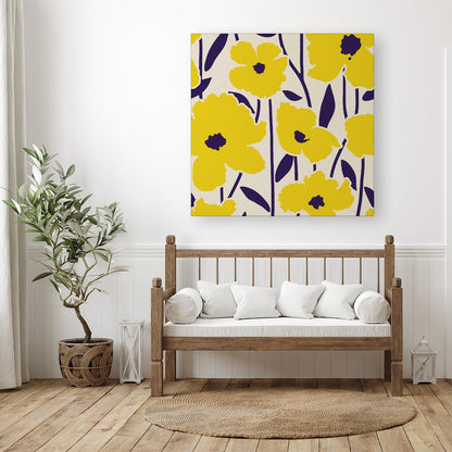 Vintage Tropical Flowers Canvas