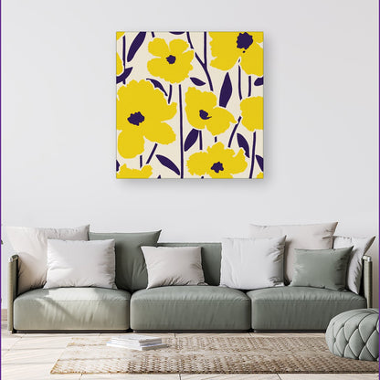 Vintage Tropical Flowers Canvas