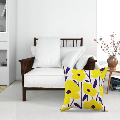 Vintage Tropical Flowers Floor Cushion