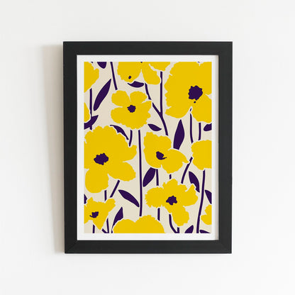Vintage Tropical Flowers Art Prints