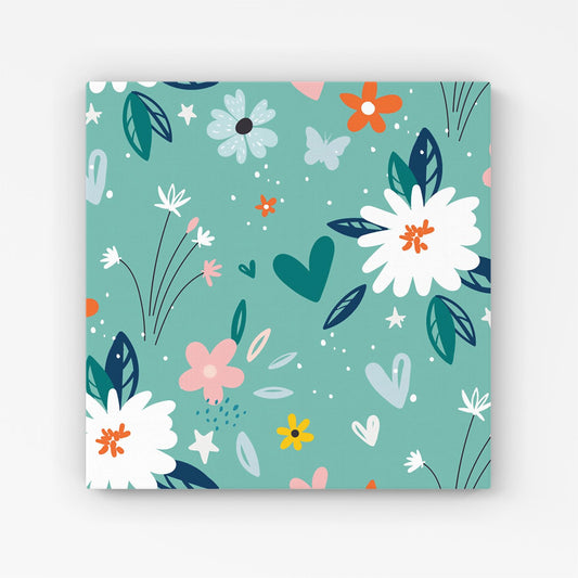 Garden Summer Flowers Canvas