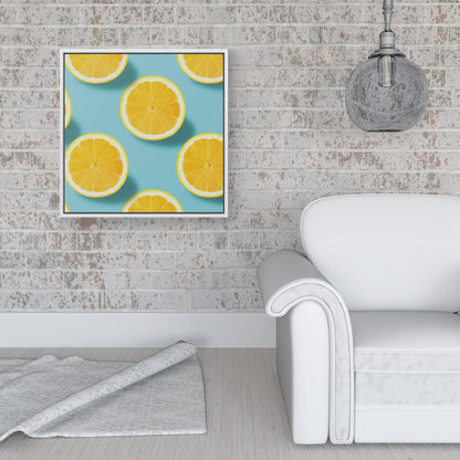 Fresh Lemons Framed Canvas