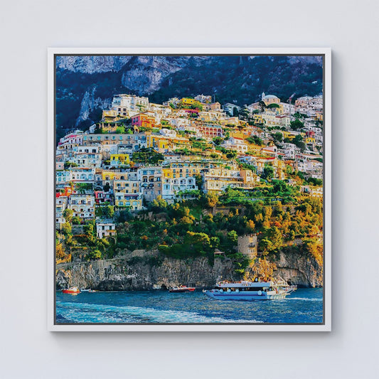 Positano, Amalfi Coast Framed Canvas