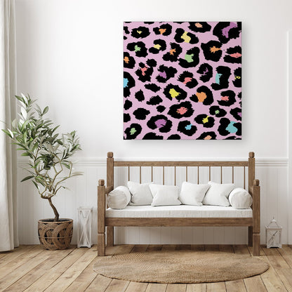 Pink Leopard Print Canvas