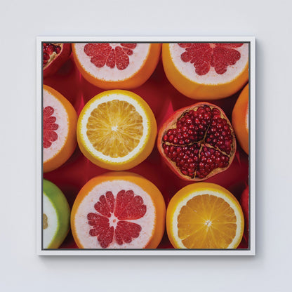 Citrus And Pomegranate Framed Canvas