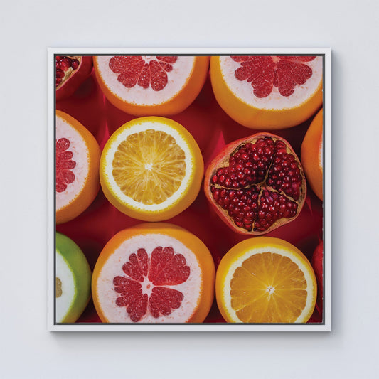 Citrus And Pomegranate Framed Canvas