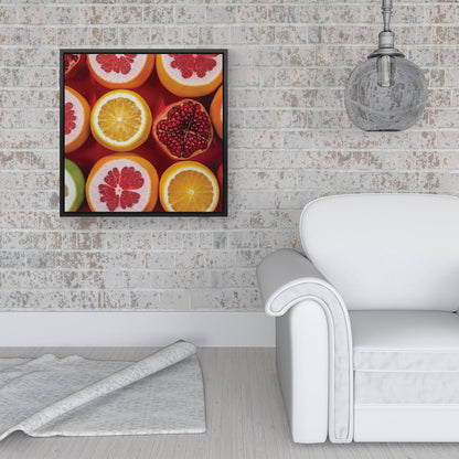 Citrus And Pomegranate Framed Canvas