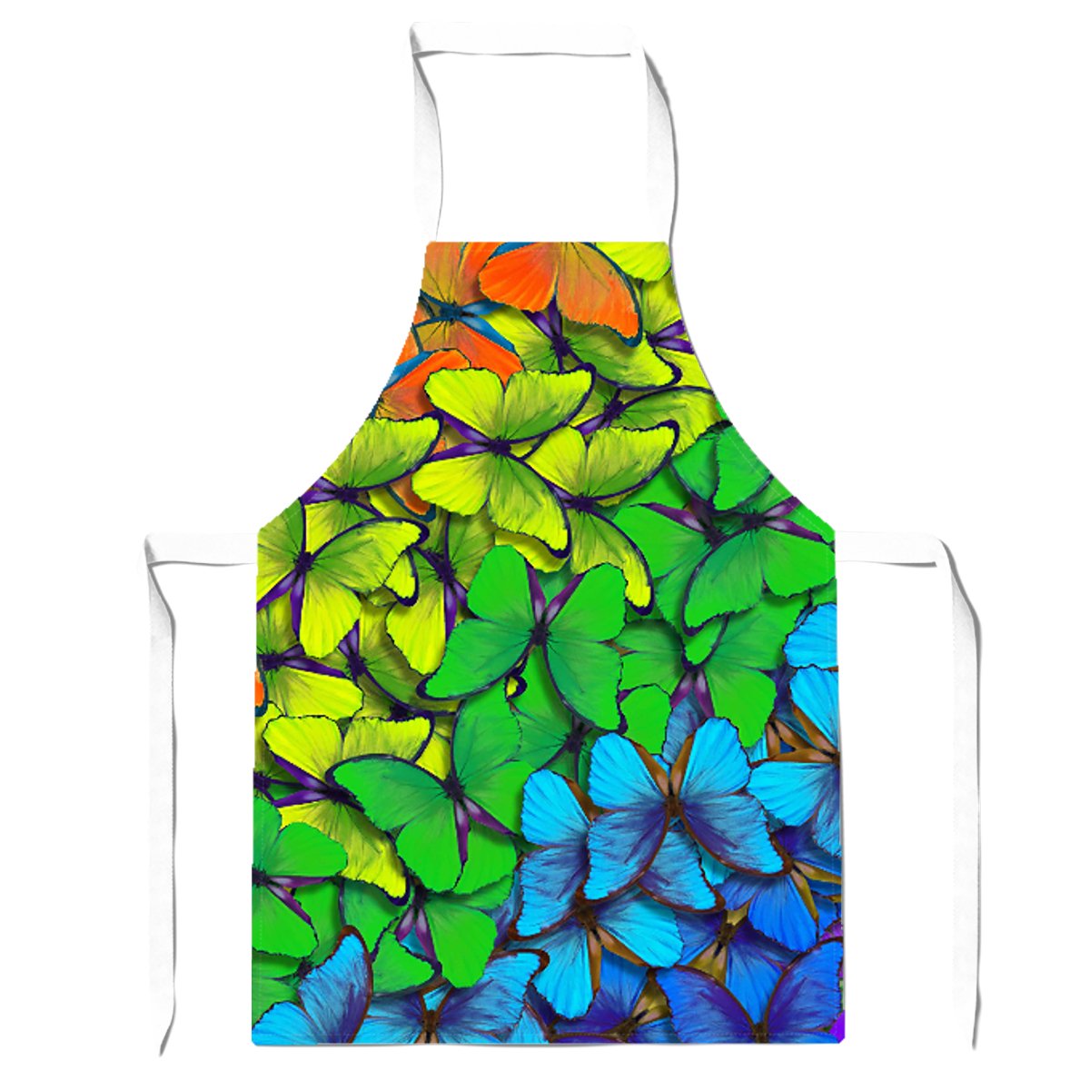 Multicoloured Butterfly Pattern Apron