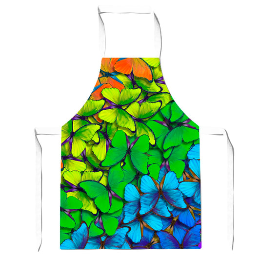 Multicoloured Butterfly Pattern Apron