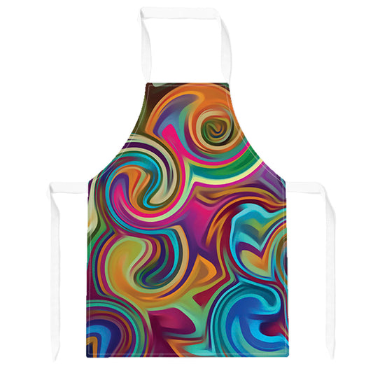 Colourful Wave Pattern Apron