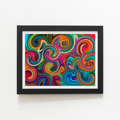 Colourful Wave Pattern Art Prints