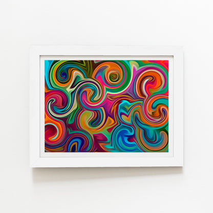 Colourful Wave Pattern Art Prints