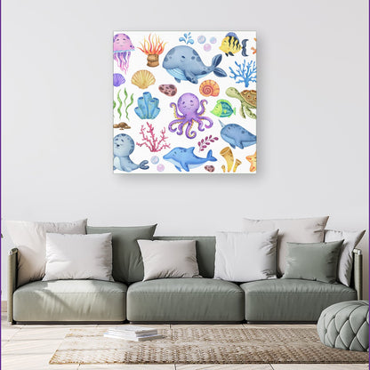 Children'S Sea Life Canvas