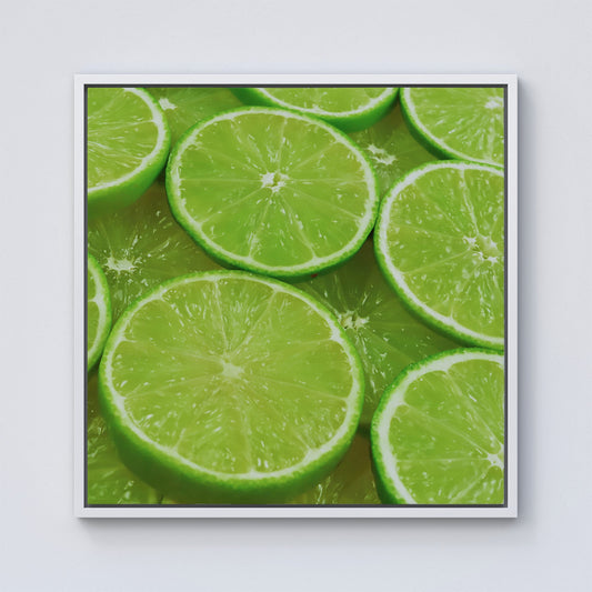 Fresh Limes Framed Canvas