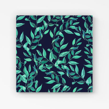 Delicate Green Foliage Canvas