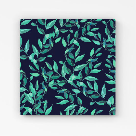 Delicate Green Foliage Canvas