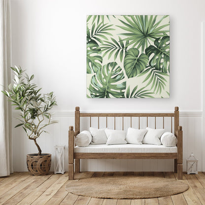 Exotic Palm Leaves Canvas