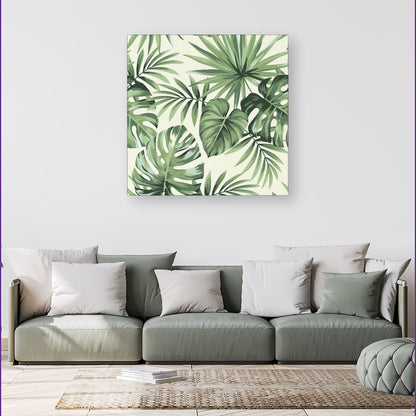 Exotic Palm Leaves Canvas