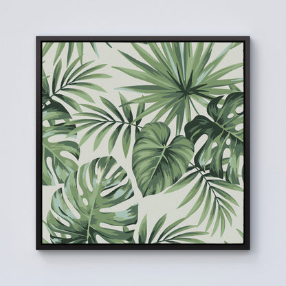 Exotic Palm Leaves Framed Canvas