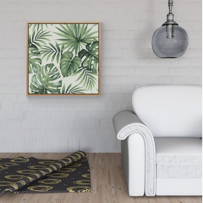 Exotic Palm Leaves Framed Canvas