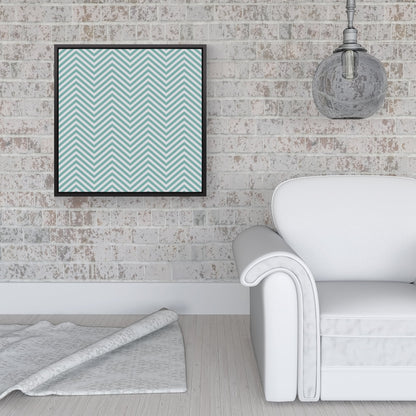 Geometric Chevron Pattern Framed Canvas