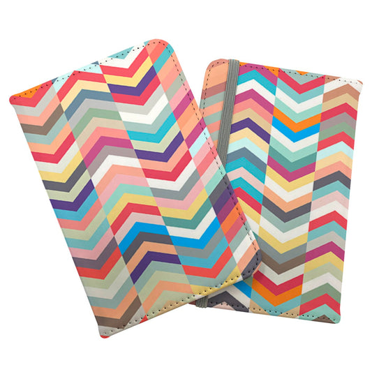 Geometric Multi Colored Chevron Pattern Passport Cover