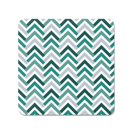 Geometric Retro Vintage Colored Chevron Pattern Coasters