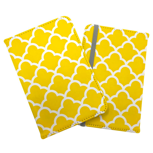 Geometric Yellow Quatrefoil Wave Passport Cover
