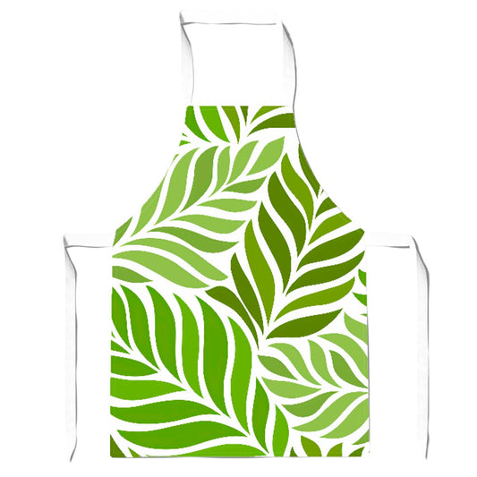 Green Leaf Pattern Apron