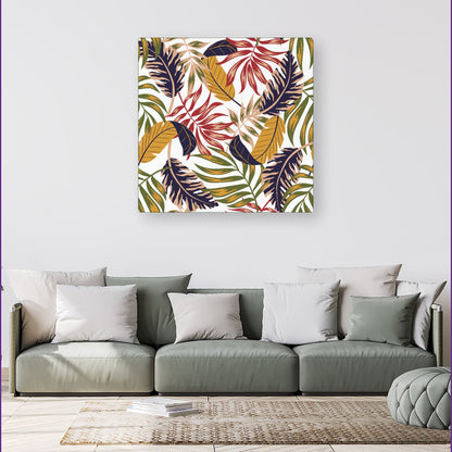 Hawaiian Style Jungle Leaves Canvas
