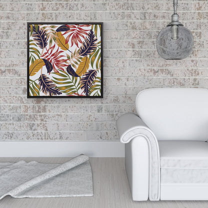 Hawaiian Style Jungle Leaves Framed Canvas