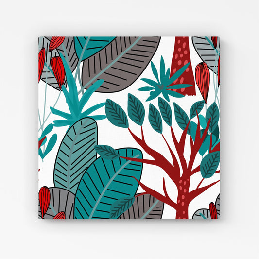 Jungle Exotic Summer Tropical Leaves Canvas