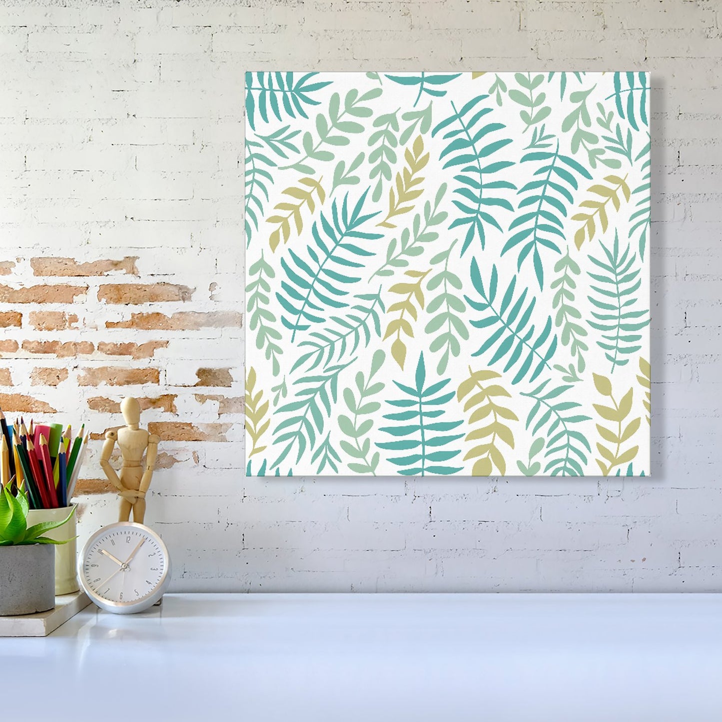 Multicolor Leafs And Branches Canvas