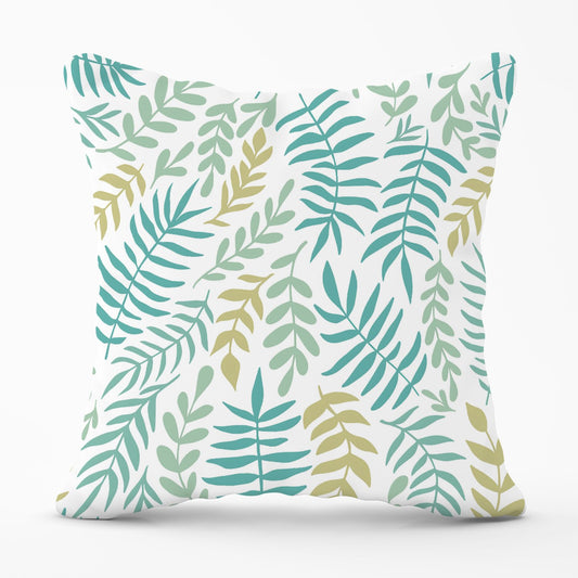 Multicolor Leafs And Branches Outdoor Cushion