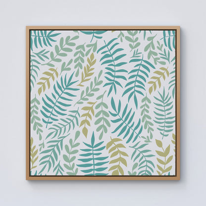 Multicolor Leafs And Branches Framed Canvas