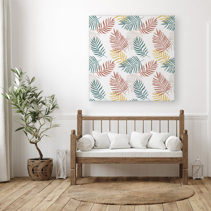 Palm Branches In Natural Colors Canvas
