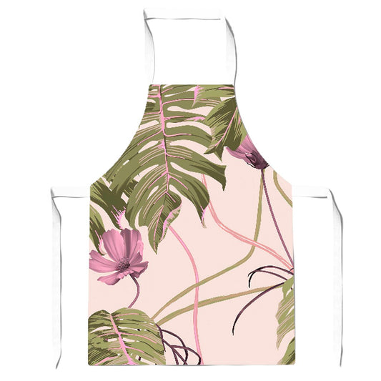 Pink Cosmos Flowers Apron